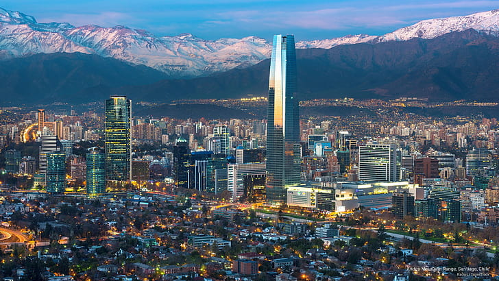 Andes Mountain Range, Santiago, Chile, Architecture, HD wallpaper