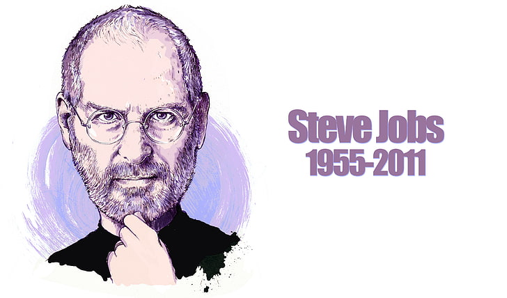 Steve Jobs 1955-2011 illustration, ipod, apple, mac, iphone, ipad