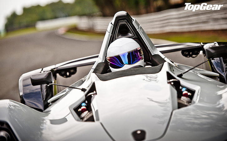 BAC Mono Stig Top Gear HD, silver f1 race car, cars