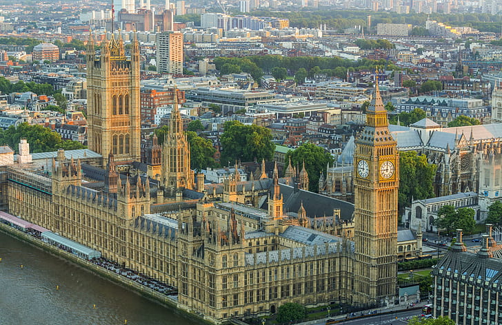london, england, buildings, river, HD wallpaper