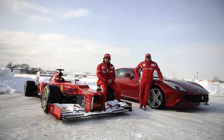 Ferrari, Fernando Alonso, Formula 1, mode of transportation, HD wallpaper