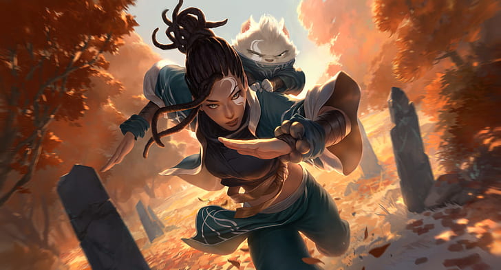 Video Game, Legends of Runeterra, Woman Warrior, HD wallpaper
