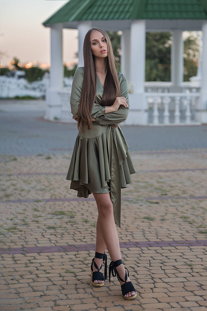 Dmitry Shulgin, urban, standing, women, model, women outdoors, HD wallpaper
