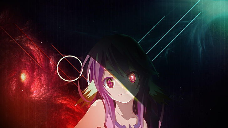 No Game No Life, Jibril, anime girls, one person, illuminated