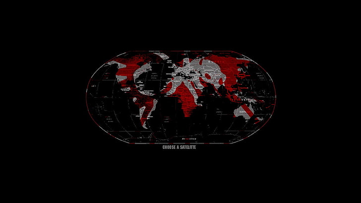 red and black case, The Prodigy, ants, world map, black background