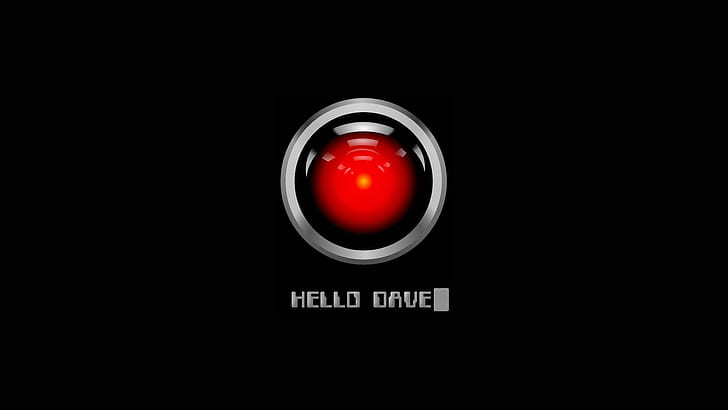 Hello Dave 2001: A Space Odyssey Hal 9000 Black HD, hello dave text, HD wallpaper