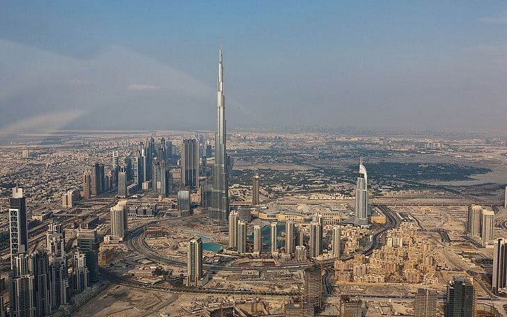 gray concrete building, dubai, skyscrapers, united Arab Emirates