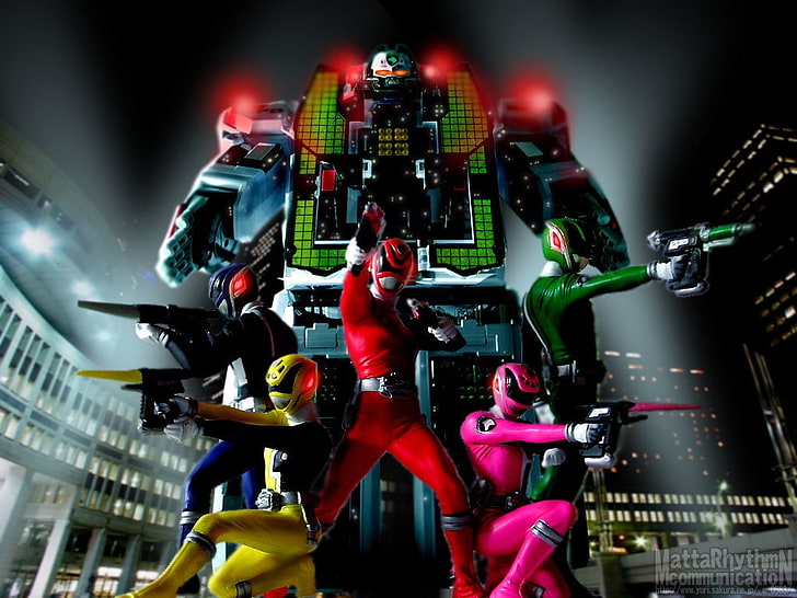 Power Rangers poster, TV Show, futuristic, toy, robot, movie