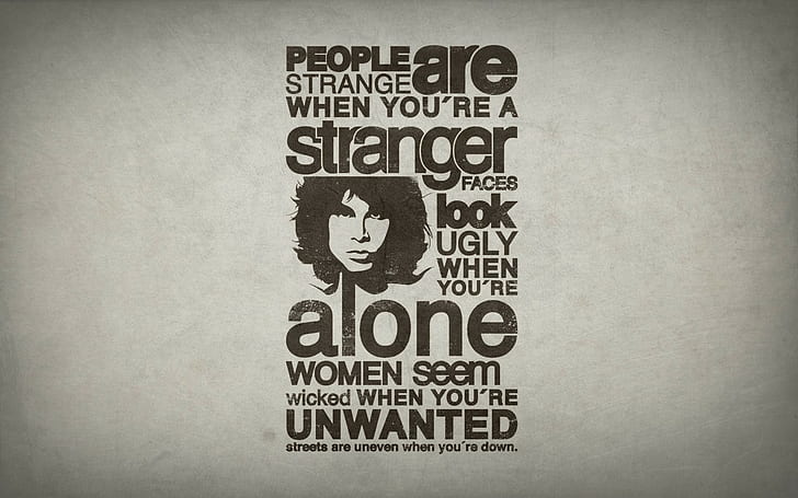 Jim Morrison, music, The Doors (Music), artwork, text, typography, HD wallpaper