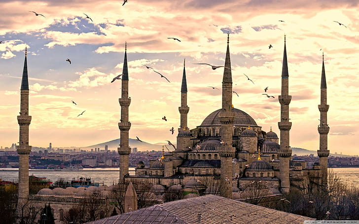 Ottoman Empire, Janissaries, mosque, building, sky, cityscape