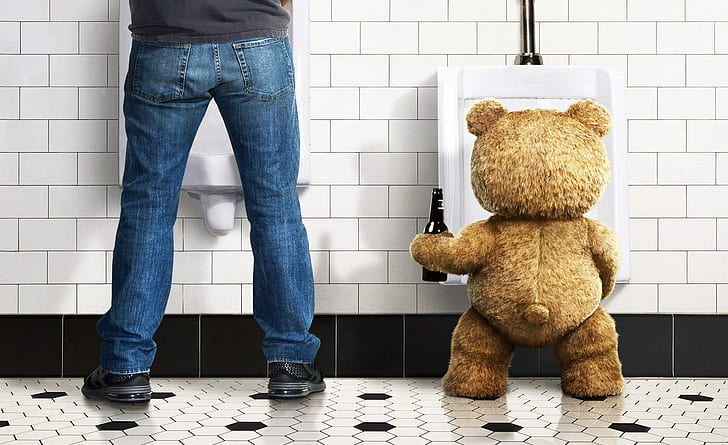movies, teddy bears, toilets, Ted (movie), HD wallpaper