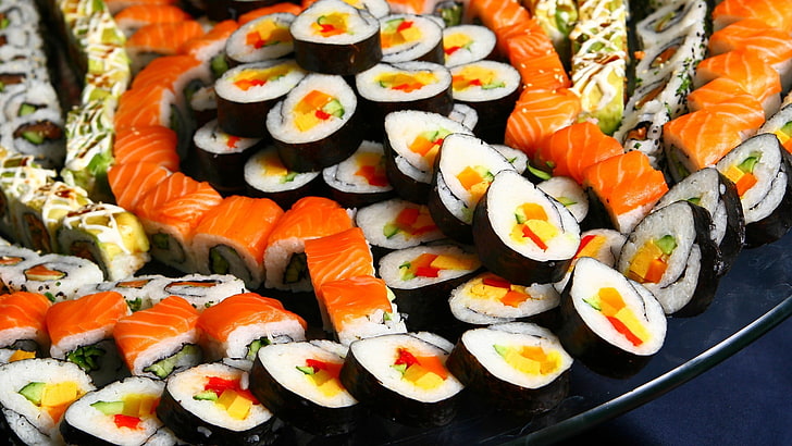 sushi, food, Sushi - Maki, Sushi - Nigiri, food and drink, asian food, HD wallpaper