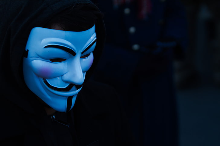 Guy Fawkes mask, hood, anonymous, face, mask - Disguise, human Face