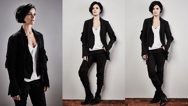 collage, women, actress, Jaimie Alexander, young adult, standing
