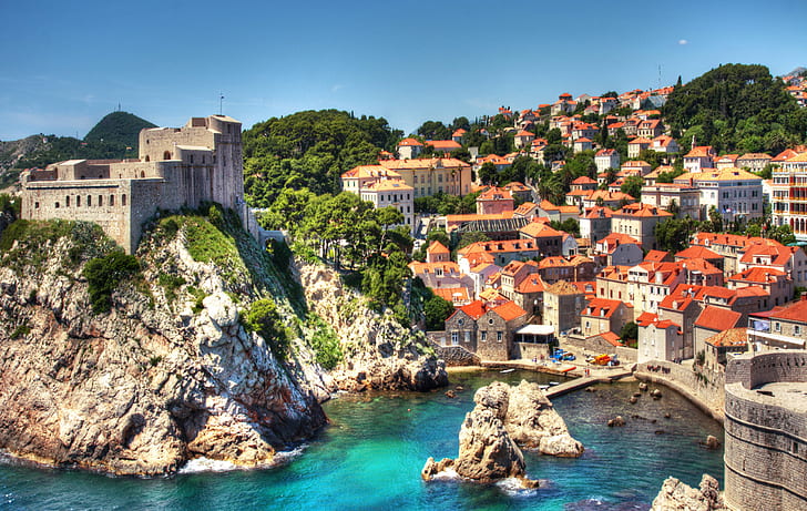 Place Lovrijenac Or St. Lawrence Fortress, Often Called Dubrovnik’s Gibraltar, Is A Fortress And Theater Located Outside The Western City Wall Of Dubrovnik In Croatia