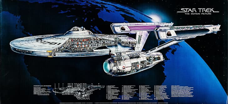 Hd Wallpaper Star Trek Uss Enterprise Spaceship Star Trek Tos Deck Plans Wallpaper Flare