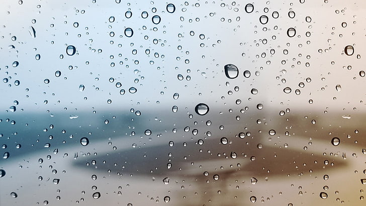 water dew, rain, window, photography, water on glass, water drops