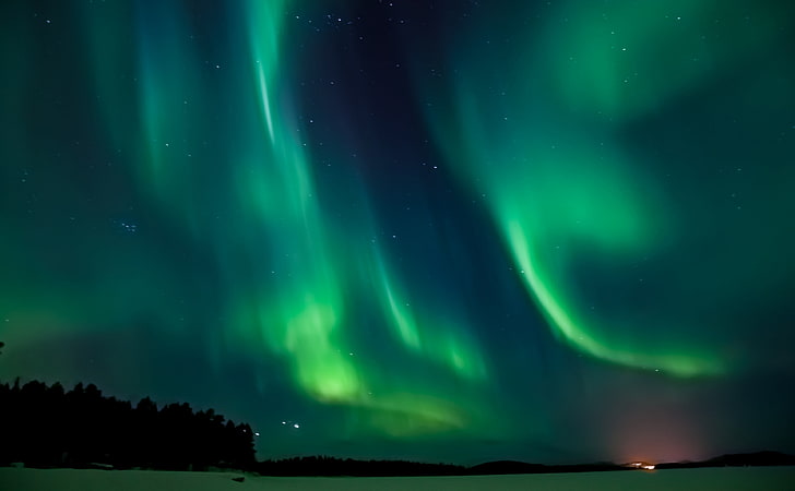 Aurora Borealis Sweden, Aurora Borealis, Nature, Sun and Sky, HD wallpaper