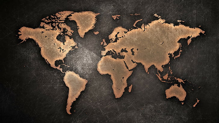 brown world map, indoors, food and drink, shape, no people, cookie, HD wallpaper