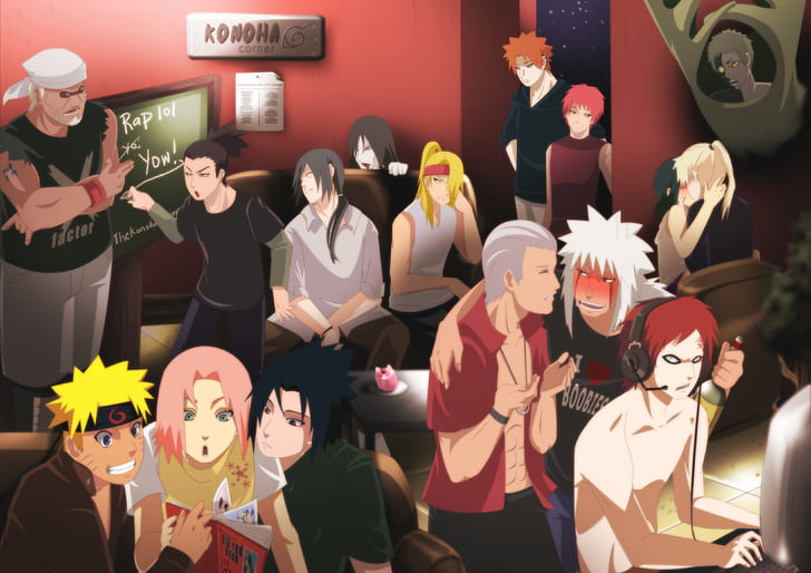 Naruto, Deidara (Naruto), Gaara (Naruto), Hidan (Naruto), Itachi Uchiha, HD wallpaper