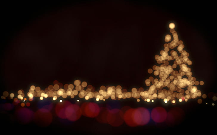 blurred, Christmas, Christmas Tree, bokeh, christmas lights