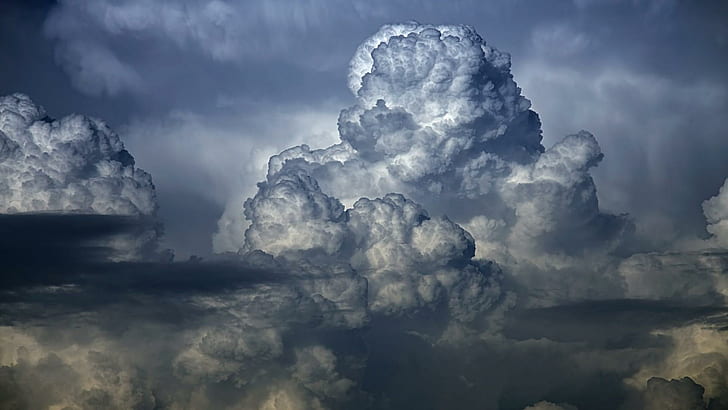Big Dark Clouds, beautiful, 3d and abstract, HD wallpaper