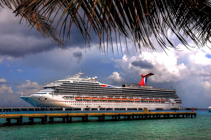 cruise ship, vehicle, cloud - sky, water, nautical vessel, transportation, HD wallpaper