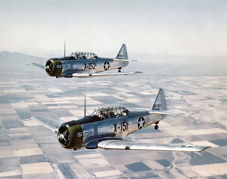 two gray X-151 jets, aircraft, military aircraft, vehicle, North American T-6 Texan
