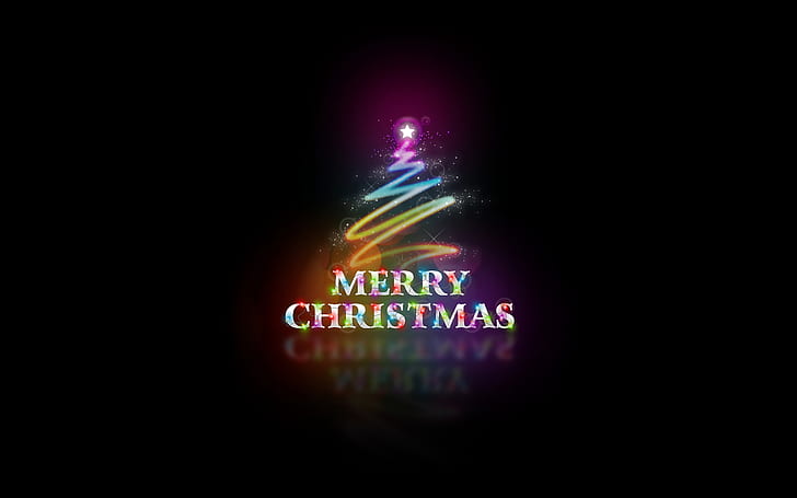 typography, quote, black background, vector graphics, Christmas