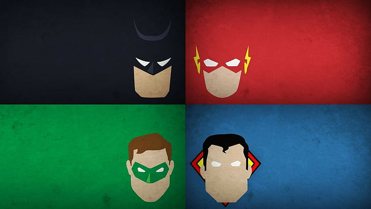 Justice League Batman The Flash Green Lantern Superman HD, cartoon/comic, HD wallpaper