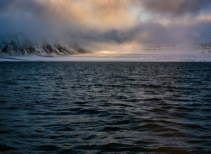body of water near the ice during daytime, svalbard, svalbard