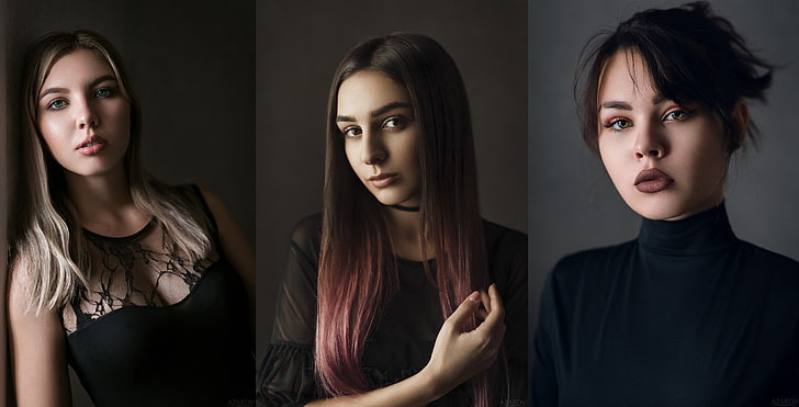 Mikhail Azarov, portrait, women, face, model, young adult, young women, HD wallpaper