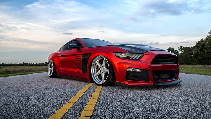 Hd Wallpaper Car Ford Mustang Gt Red Car Vehicle Muscle Car Sports Car Wallpaper Flare
