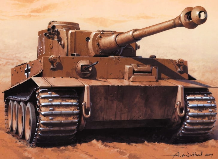 brown battletank, tiger, figure, the Germans, the Wehrmacht, heavy tank, HD wallpaper