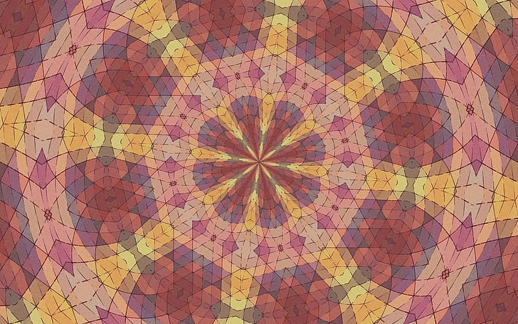 kaleidoscope, symmetry, abstract, artwork, pattern, mosaic