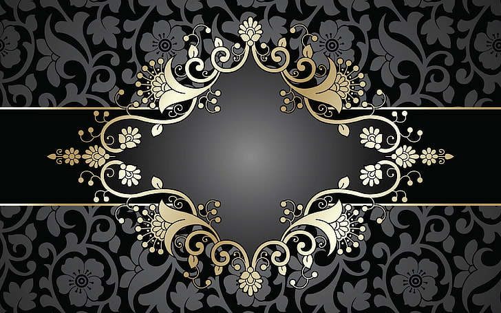 Gray Floral Pattern Vector Art & Graphics