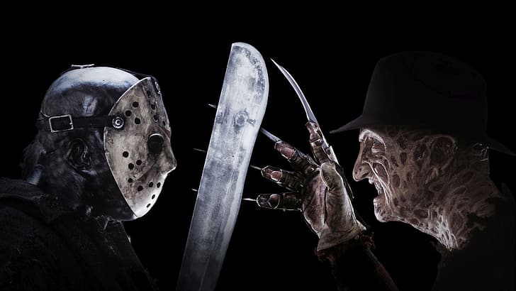 movies, horror, Freddy vs. Jason (Movie), Freddy Krueger, Jason Voorhees, HD wallpaper