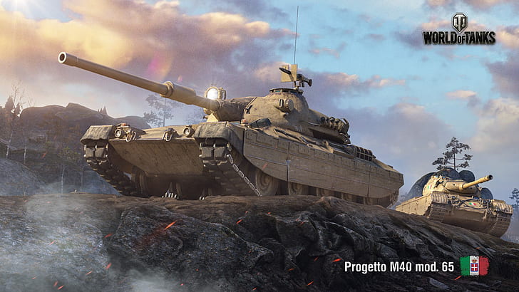 WoT, World of Tanks, Wargaming, Progetto M40, Italian tank HD wallpaper