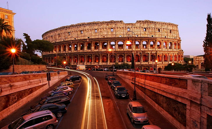 Colosseum, Rome, colosseum rome, italy, historic, antique, city, HD wallpaper