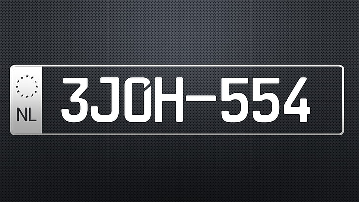 typography, licence plates, numbers, Netherlands, European Union, HD wallpaper