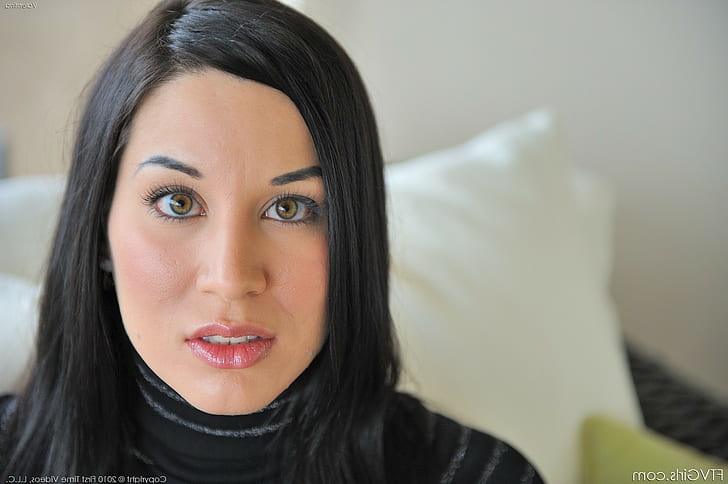 valentina pornstar face black hair, portrait, headshot, one person, HD wallpaper