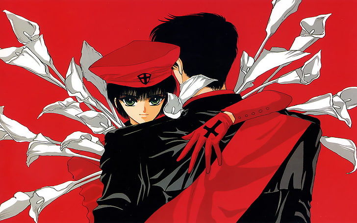 CLAMP, tokyo babylon, red, disguise, people, mask, mask - disguise
