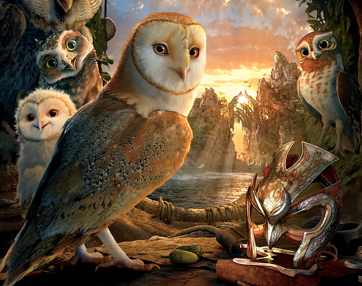 Legend Of The Guardians The Owls Of Ga Hoole, owls illustration, HD wallpaper