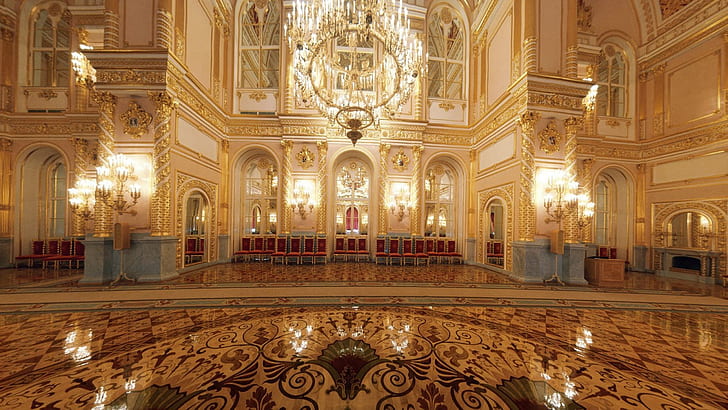 Grand Kremlin Palace Aleksandr Hall, HD wallpaper