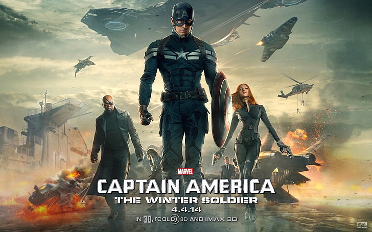 Marvel Captain America The Winter Soldier poster, Captain America: The Winter Soldier, HD wallpaper