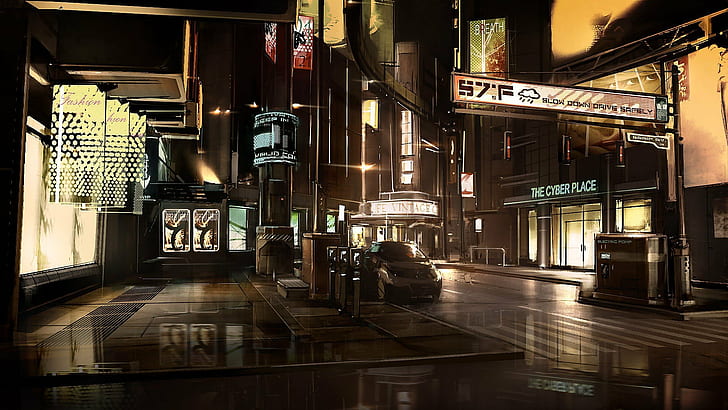 1920x1080 px cyberpunk Deus Ex: Human Revolution Futuristic Anime Evangelion HD Art, HD wallpaper