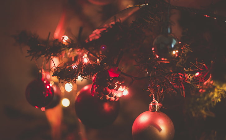 lights, macro, christmas lights, celebration, holiday, christmas decoration, HD wallpaper