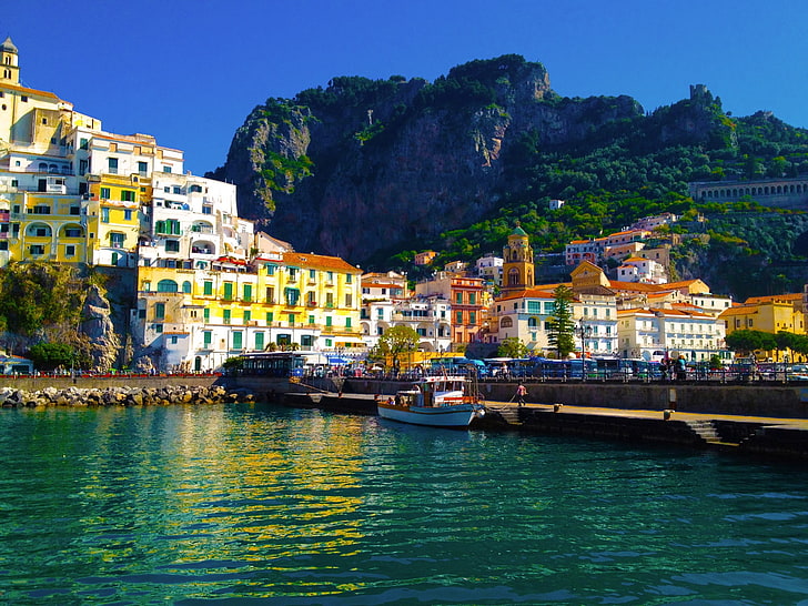Amalfi, city, Italy, nautical vessel, building exterior, architecture