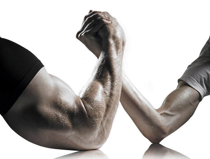 arm wrestle vector art, muscle, power, arms, biceps, exercising, HD wallpaper
