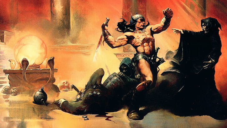 Frank Frazetta, artwork, concept art, fantasy art, Conan the Barbarian